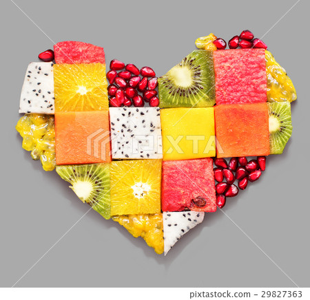 Heart Symbol Fruits Diet Concept Food Photography Heart Symbol Fruits Diet Concept Food Photography 29827363