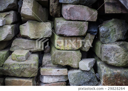 Fragment of a wall from a chipped stone 29828264