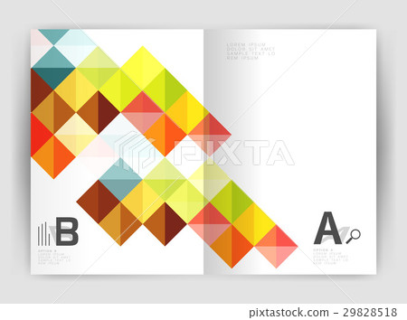 Square annual report brochure a4 print template 29828518