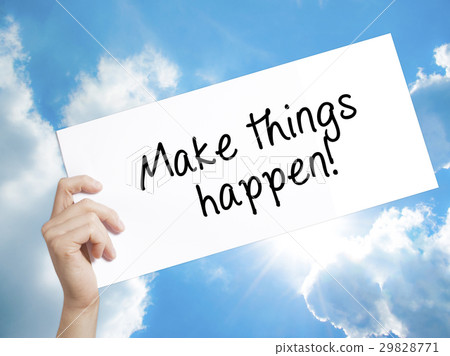Make Things Happen with marker on transparent wipe 29828771