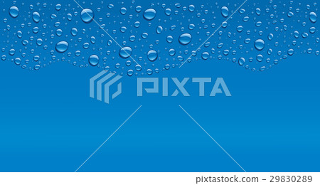 water drops on blue background with place for text water drops on blue background with place for text 29830289