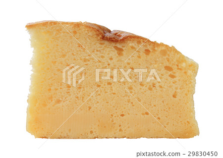 Japanese style Cheesecake isolated on white. 29830450