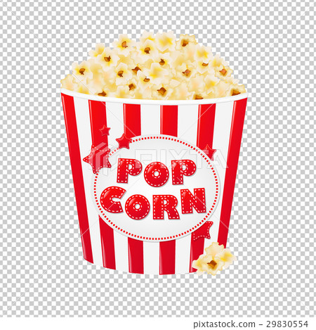 Popcorn In Cardboard Box - Stock Illustration [29830554] - PIXTA