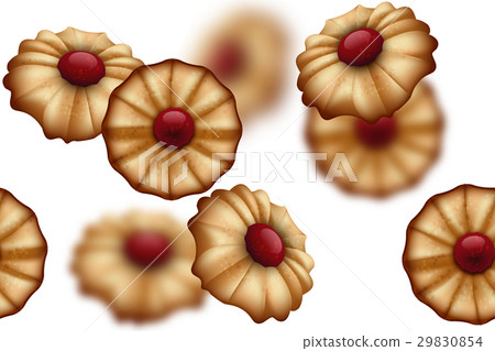 Buttery cookies seamless background isolated Buttery cookies seamless background isolated 29830854