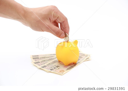 saving on piggy bank saving on piggy bank 29831391