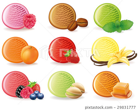 Ice Cream Flavors Set Stock Illustration - Download Image Now