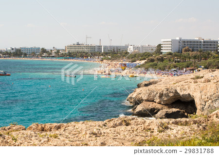 Stone cliff in a beautiful blue sea Cyprus 29831788