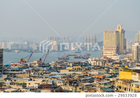 Macau harbor area and cityscape in macau china Macau harbor area and cityscape in macau china 29833928