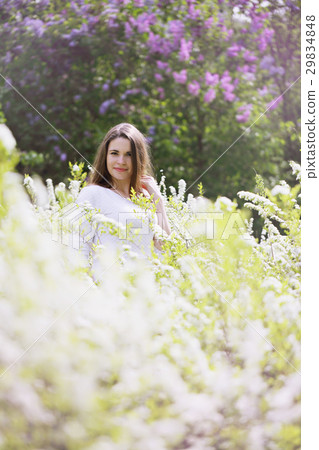 portrait of a girl in a white bush portrait of a girl in a white bush 29834848