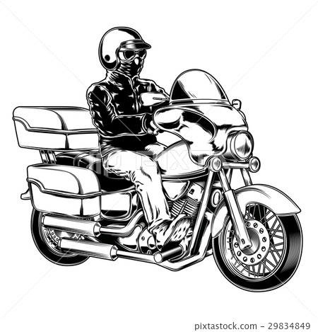 Biker isolated on white Biker isolated on white 29834849