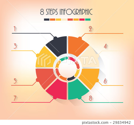 8 steps infographic - Stock Illustration [29834942] - PIXTA