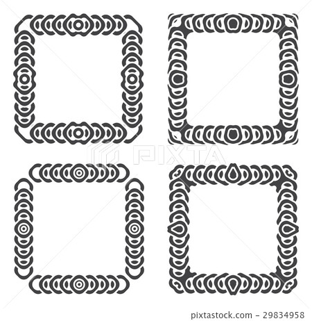 abstract frames grayscale set - Stock Illustration [29834958] - PIXTA