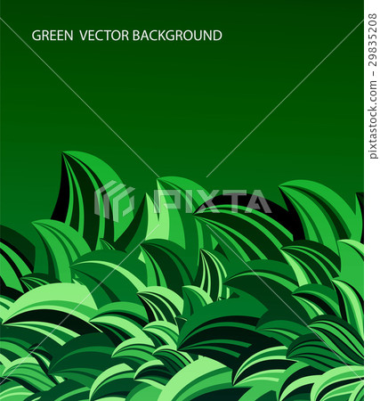 green leaves abstract vector - Stock Illustration [29835208] - PIXTA