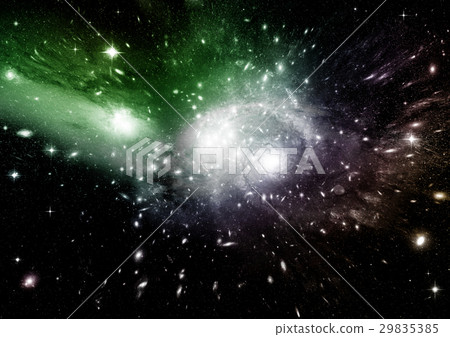 Stars, dust and gas nebula in a far galaxy 29835385