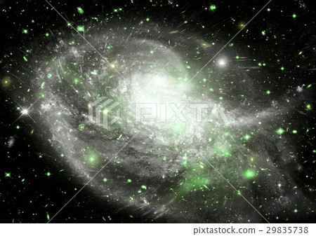 Stars, dust and gas nebula in a far galaxy 29835738