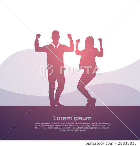 Business People Group Silhouette Excited Hold Business People Group Silhouette Excited Hold 29835813