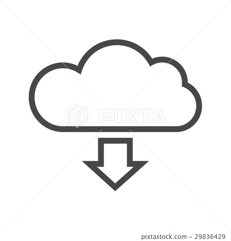 Cloud Storage Thin Line Vector Icon - Stock Illustration [29836429] - PIXTA