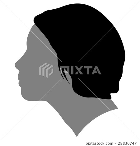 silhouette of a woman in profile 29836747