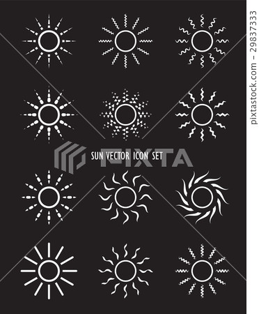 sun set on dark background - Stock Illustration [29837333] - PIXTA
