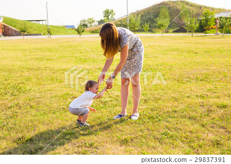 Mother and Son Having Fun in summer nature Mother and Son Having Fun in summer nature 29837391