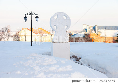 Russian orthodox church. Worship cross Russian orthodox church. Worship cross 29837875