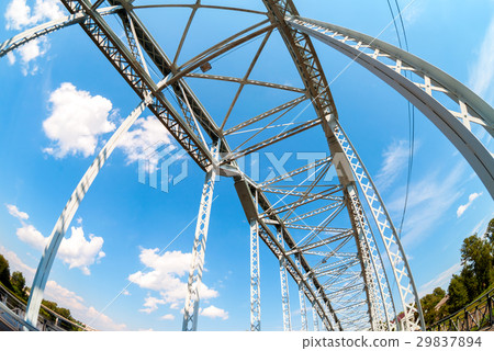 First in Russia steel arch bridge on river Msta First in Russia steel arch bridge on river Msta 29837894