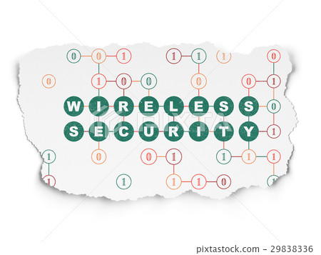 Privacy concept: Wireless Security on Torn Paper Privacy concept: Wireless Security on Torn Paper 29838336