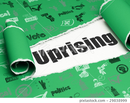 Political concept: black text Uprising under the 29838999