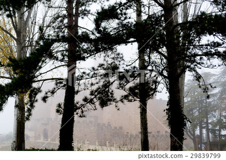 Castle of Xavier on a foggy day (Spain) Castle of Xavier on a foggy day (Spain) 29839799