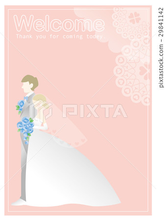 Welcome board in wedding ceremony (pink) 29841142