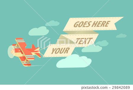 biplane with ribbon 29842089