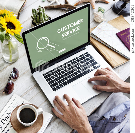 Call Center Hot Line Information Concept 29842302