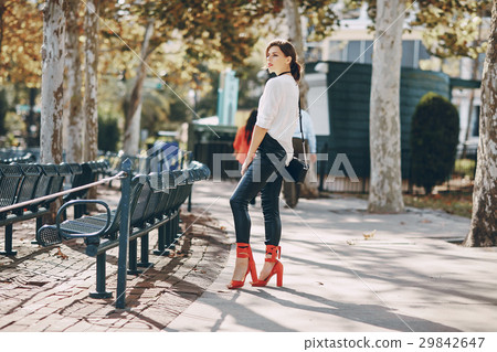 beautiful girl on the street 29842647