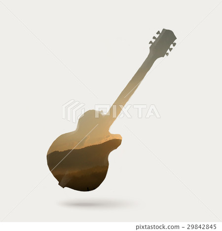 electric guitar silhouette electric guitar silhouette 29842845