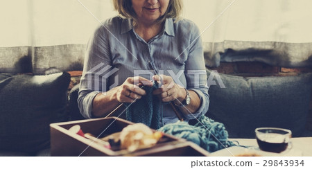 Knitting Chilling Rest Leisure Activity 29843934