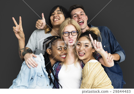 Group Friends Cheeky Happy 29844483