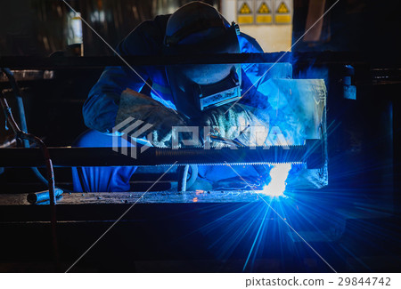 Welding steel structures and bright sparks 29844742