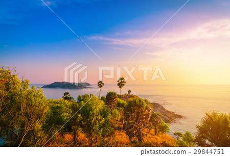 Phromthep cape viewpoint at sunset sky in Phuket 29844751