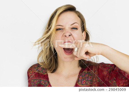 Woman Scream Shouting Furious Portrait Concept 29845009