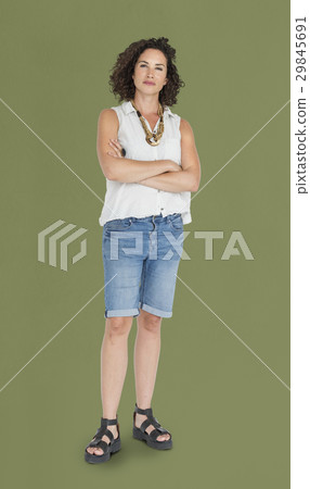 Caucasian Woman Casual Confident Caucasian Woman Casual Confident 29845691