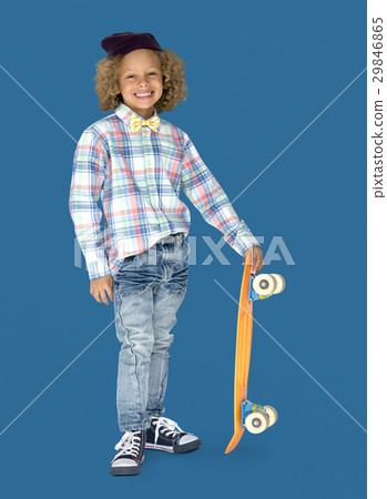 Young Boy Skateboarder Smile Hipster Young Boy Skateboarder Smile Hipster 29846865