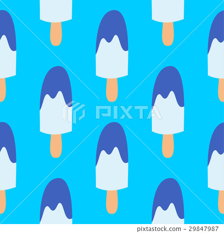 fruit ice cream seamless pattern background vector - Stock Illustration ...