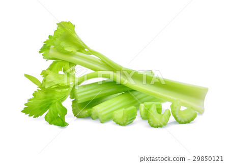 fresh celery isolated on white background 29850121