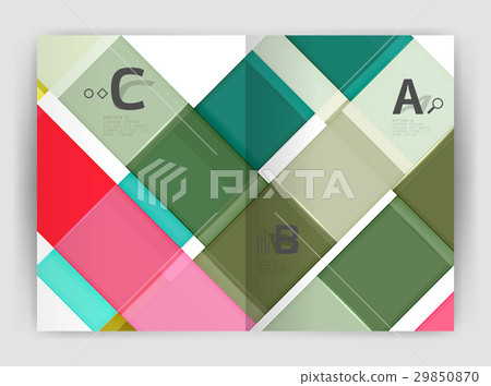 Colorful modern stripes business flyer 29850870