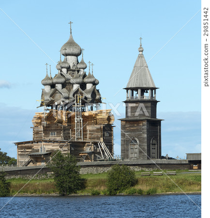 russian wooden architecture on Kizhi island 29851442