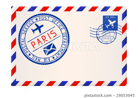 International air mail envelope from PARIS. With 29853045