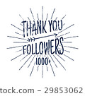 Vintage Thank you 1000 followers badge. Social Vintage Thank you 1000 followers badge. Social 29853062