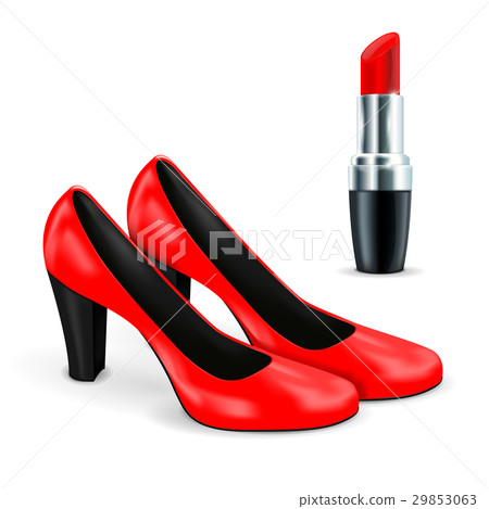 Red high heels and lipstick Red high heels and lipstick 29853063