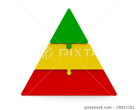 Three color puzzle pyramid Three color puzzle pyramid 29853161