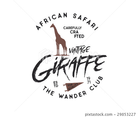 Giraffe badge. Typography design. Vector isolated Giraffe badge. Typography design. Vector isolated 29853227